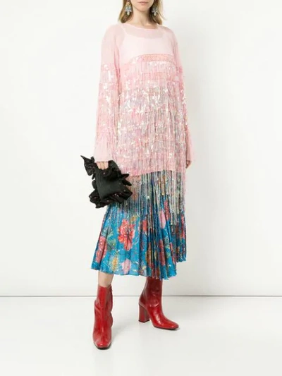 Shop Romance Was Born Feed My Flowers Pleated Skirt In Multicolour