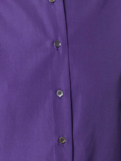 Shop Aspesi Flared Shirt Dress In Purple