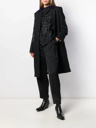 Shop Haider Ackermann Flap Pockets Single-breasted Coat In Black
