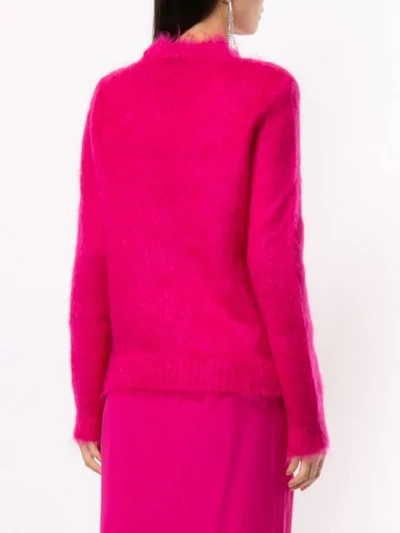 Shop Rochas Embellished Knitted Jumper In Pink