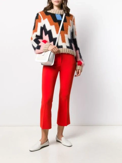 Shop Alberto Biani Slim-fit Cropped Trousers In Red