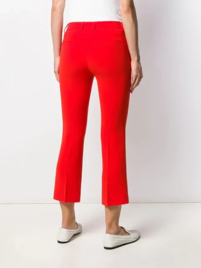 Shop Alberto Biani Slim-fit Cropped Trousers In Red