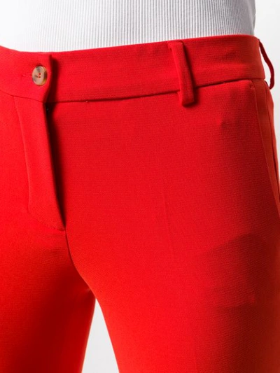 Shop Alberto Biani Slim-fit Cropped Trousers In Red