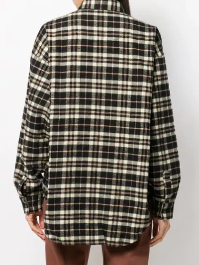 Shop Closed Check Flannel Shirt In Black