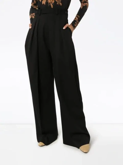 Shop Jw Anderson Wide-leg Tailored Trousers In Black