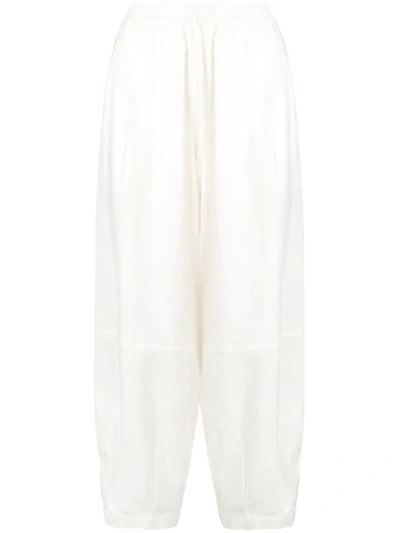 Shop The Celect Cropped Balloon Trousers In White