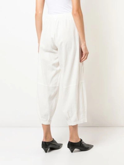 Shop The Celect Cropped Balloon Trousers In White
