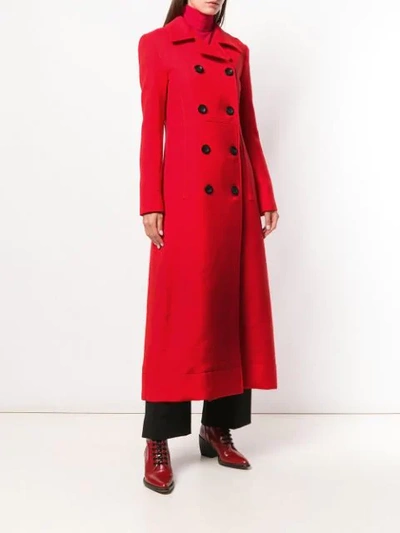 Shop Kwaidan Editions Double-breasted Coat - Red