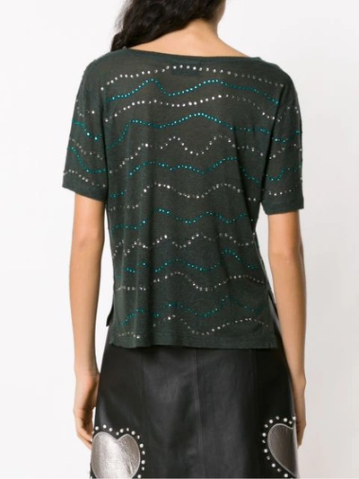 Shop Andrea Bogosian Embellished Blouse - Green