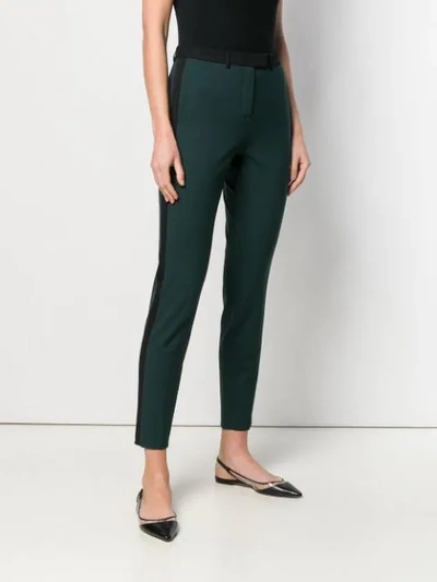 Shop Karl Lagerfeld Tailored Cigarette Trousers In Green