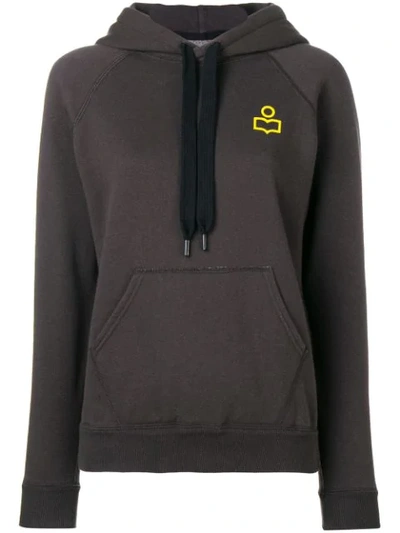 Shop Isabel Marant Étoile Logo Hooded Sweatshirt In Black