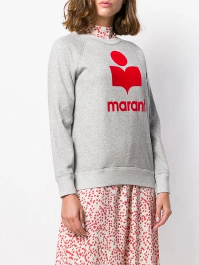 Shop Isabel Marant Étoile Logo Print Sweatshirt In 02gy Grey