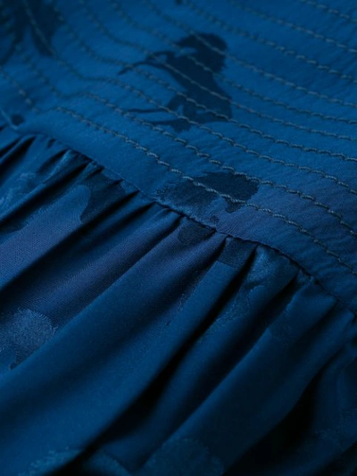 Shop Stella Mccartney Horses Jacquard Midi Dress In Blue