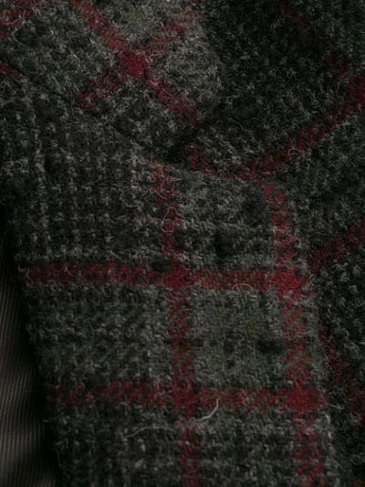 Shop Isabel Marant Étoile Knitted Tartan Blazer In Grey