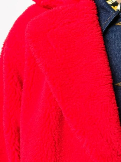 Shop Stand Studio Oversized Single-breasted Coat In Red