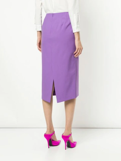 Shop Le Ciel Bleu Classic Pencil Skirt - Purple