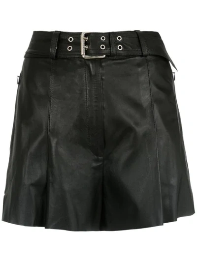 Shop Nk Leather Shorts - Black