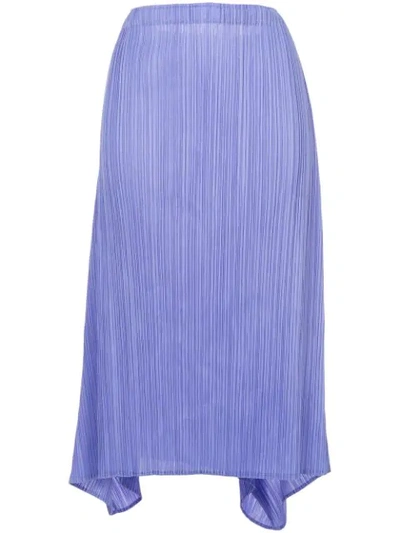 Shop Issey Miyake Vintage Tie-up Pleated Skirt - Purple