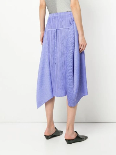 Shop Issey Miyake Vintage Tie-up Pleated Skirt - Purple