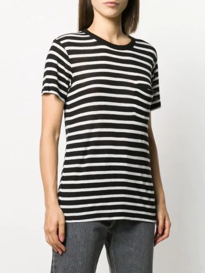 Shop Alexander Wang T Striped T-shirt In Black