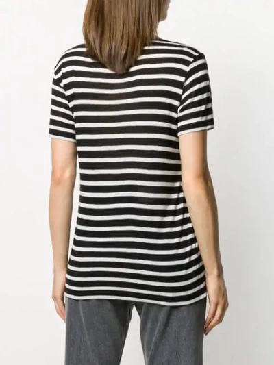 Shop Alexander Wang T Striped T-shirt In Black