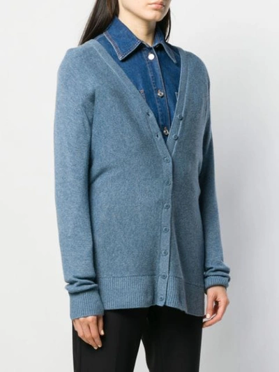 THEORY KNITTED CARDIGAN - 蓝色