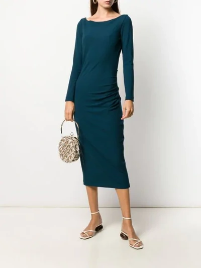 Shop Le Petite Robe Di Chiara Boni Ruched Waist Dress In Blue