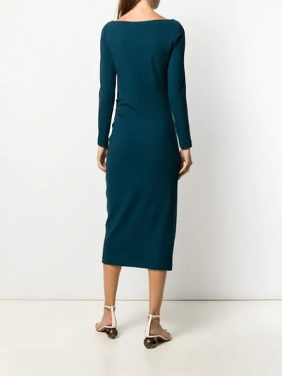 Shop Le Petite Robe Di Chiara Boni Ruched Waist Dress In Blue