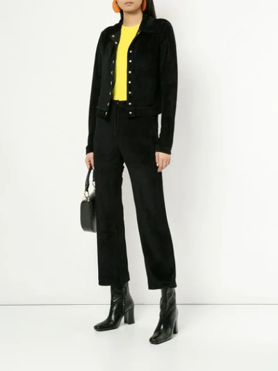 Shop Alexa Chung High-waisted Trousers - Black