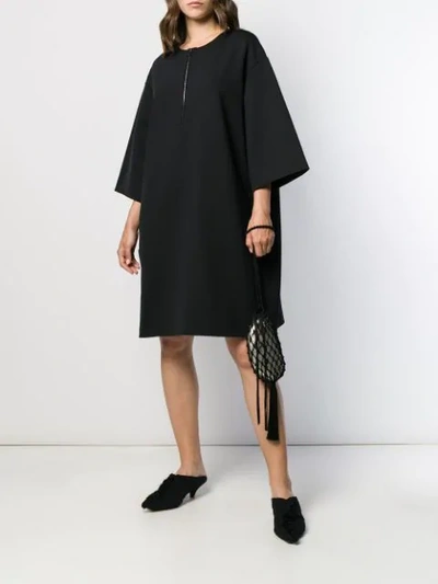 Shop The Row Oversized T-shirt Dress In Black