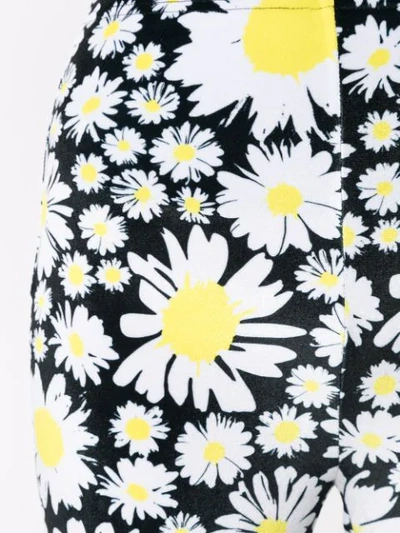 Shop Richard Quinn Daisy Print Leggings In Black