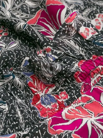 Shop Isabel Marant Étoile Floral Print Midi Dress Dress In 01bk Black Multi