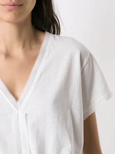 Shop Andrea Bogosian Front Tie T-shirt In White