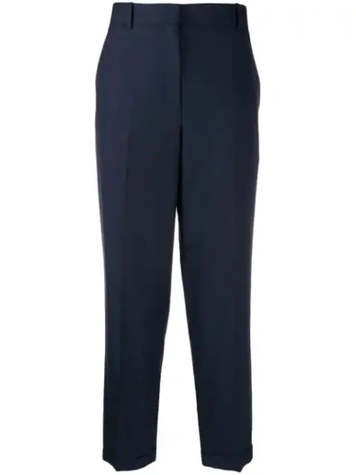 Shop The Row Cropped Tailored Trousers In Blue