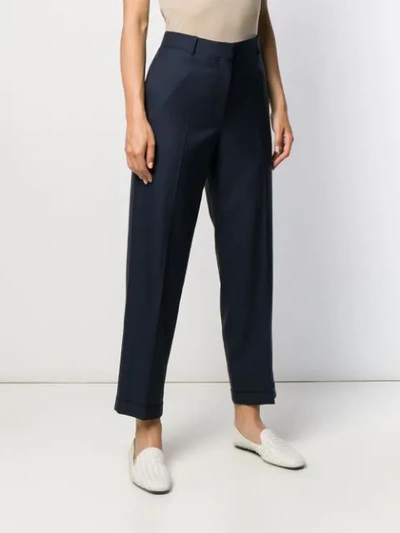 Shop The Row Cropped Tailored Trousers In Blue