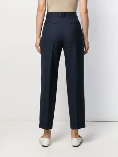 Shop The Row Cropped Tailored Trousers In Blue