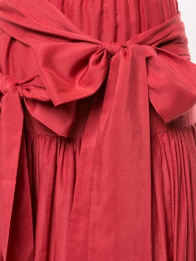 Shop Sara Lanzi Tie-fastening High-waist Skirt In Red
