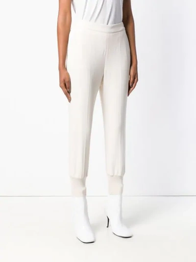 Shop Stella Mccartney Waistband Track Pants - White