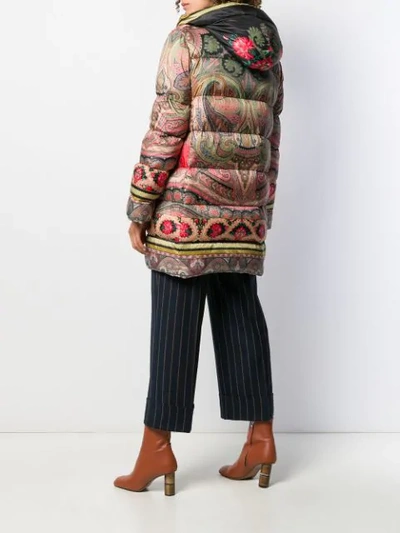 Shop Etro Hooded Padded Jacket In Black