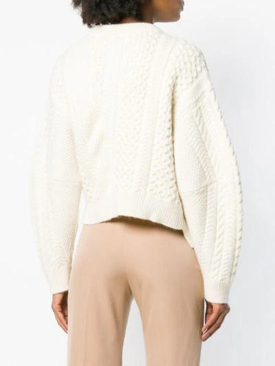 Shop Stella Mccartney Oversized Sleeves Sweater In White