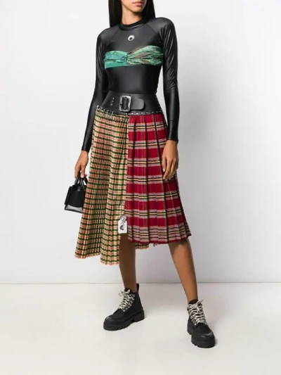 Shop Chopova Lowena Patchwork Midi Skirt In Black