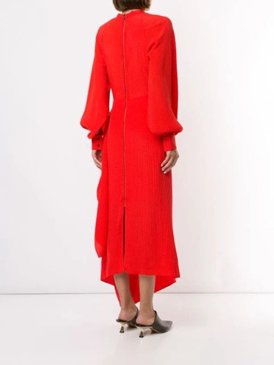 Shop Roland Mouret Boscana Jacquard Dress In Red