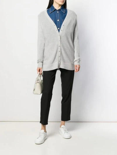 Shop Theory Knitted Cardigan In B39 Pale Grey