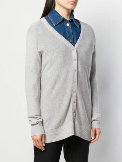 Shop Theory Knitted Cardigan In B39 Pale Grey