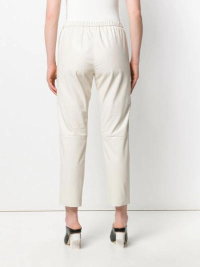 Shop Drome Cropped Pants In White