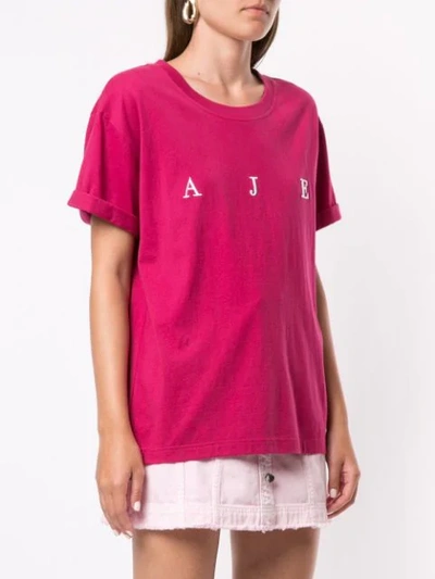 Shop Aje Bianca Logo T In Pink