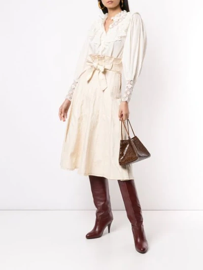 Shop Ulla Johnson Ethel Ruffled Shirt In Neutrals