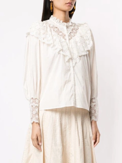 Shop Ulla Johnson Ethel Ruffled Shirt In Neutrals