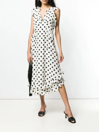 Shop Zimmermann Polka Dot Print Dress In White