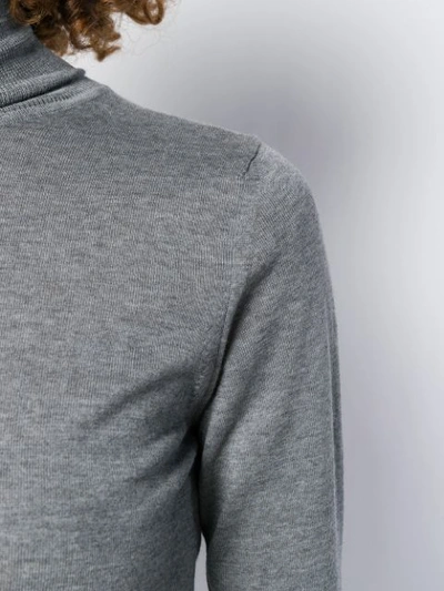 Shop Roberto Collina Roll Neck Sweater In Grey